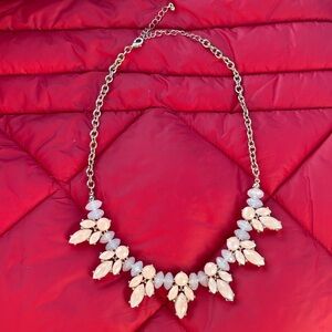 Banana Republic Chunky Crystal Beaded Pendant Drop Collar Statement Necklace